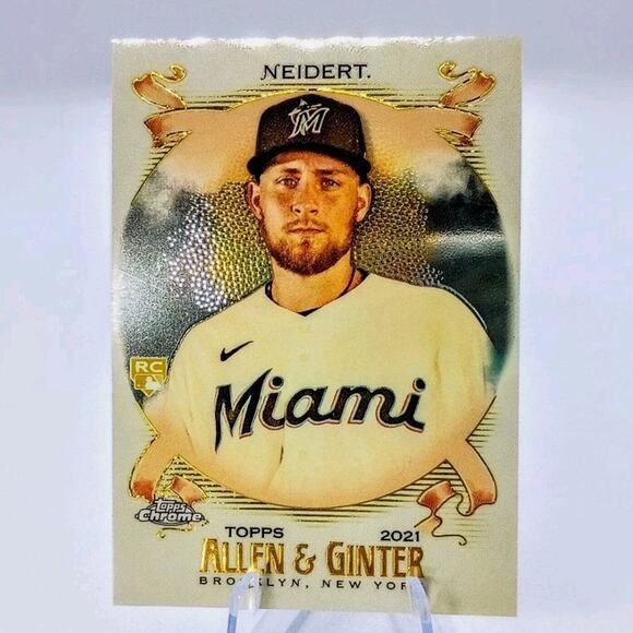 Nick Neidert RC 2021 Topps Chrome Allen & Ginter RC #300 Marlins - Picture 3 of 8